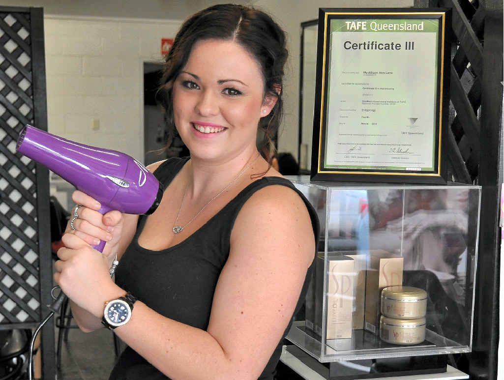 TAKING ON THE WORLD ONE HAIR DO AT A TIME: Mad About Your Hair owner Maddi Lane. TAKING ON THE WORLD ONE HAIR DO AT A TIME: Mad About Your Hair owner Maddi Lane.